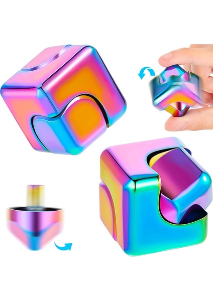Parça Fidget Cube Spinner Anti-Anksiyete Odaklama Fidget Oyuncakları 4'ü 1 Arada Dönen Oyuncak (Yurt Dışından)