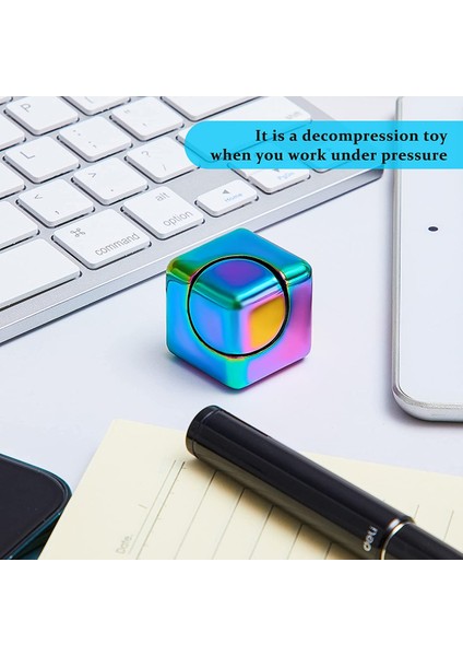 Parça Fidget Cube Spinner Anti-Anksiyete Odaklama Fidget Oyuncakları 4'ü 1 Arada Dönen Oyuncak (Yurt Dışından)