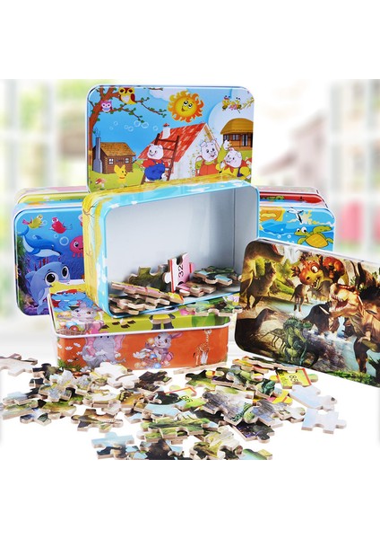 100 Parça Teneke Kutu Puzzle, Çocuk Erken Eğitim, Eğitici Ahşap, Çizgi Film, Çizgi Film, Uçak, Anaokulu, Oyuncak, Hediyeler (Yurt Dışından) fırsatları