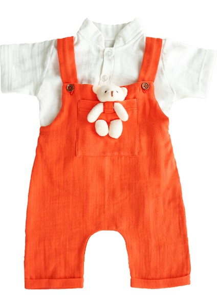 x Ipek Atlas Kız Erkek Bebek Müslin Salopetli Takım