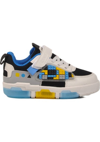 Siyah Beyaz Cırtlı Çocuk Spor Ayakkabı Legos P