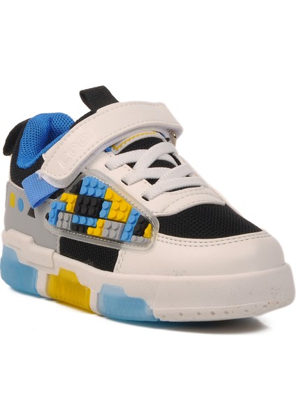 Siyah Beyaz Cırtlı Çocuk Spor Ayakkabı Legos P modelleri