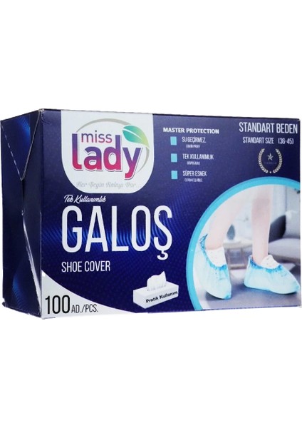 100 Parça Tek Kullanımlık Galoş Kutulu Paket