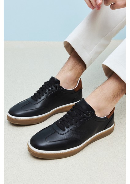 Erkek Deri Sneaker 151983Z1403 Siyah