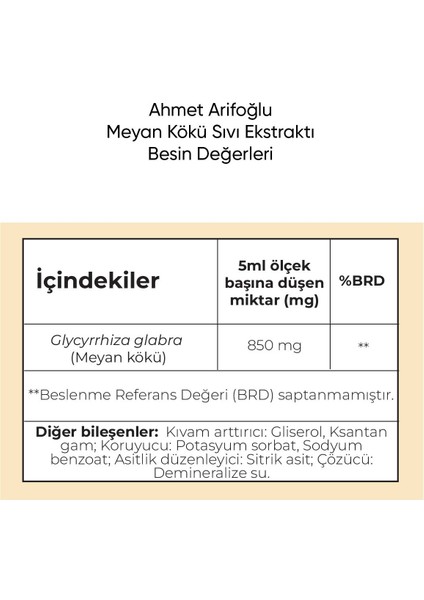Meyan Kökü Sıvı Ekstraktı 225 ml