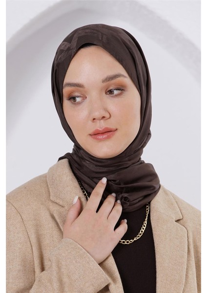 Floş Jakar Delta Koyu Kahve Şal