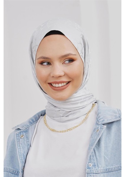 Floş Jakar Karmen Gümüş Şal
