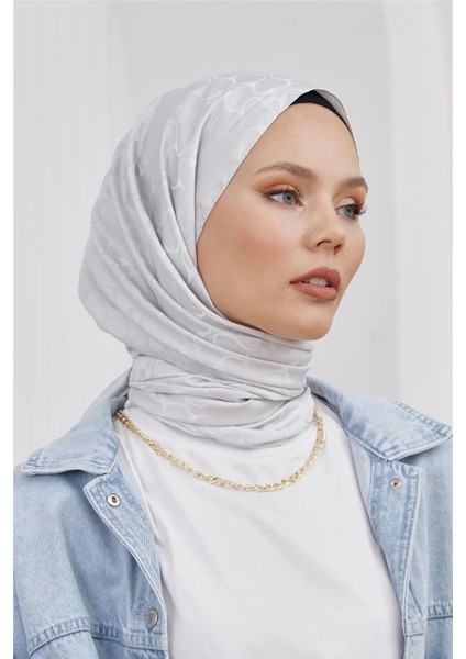 Floş Jakar Karmen Gümüş Şal