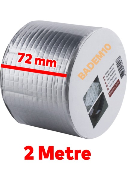 Izolasyon Ses Su Yalıtım Tamir Çamur Bant Çatı Sakız Bandı Gri 72 mm x 2 Metre 1 Adet fiyatları