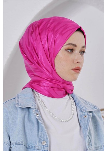 Floş Jakar Zebra Fuşya Şal