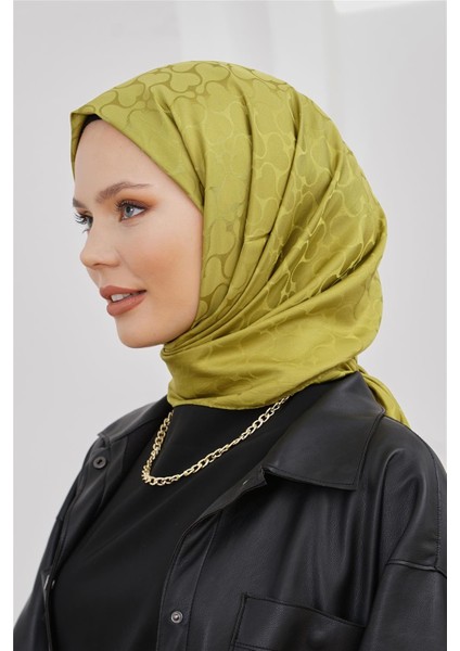 Floş Jakar Karmen Fıstık Yeşili Şal