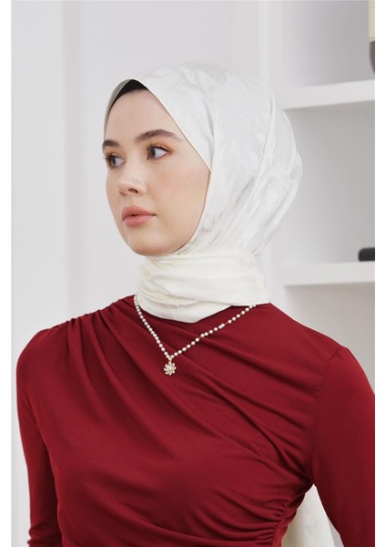 Floş Jakar Mermer Ekru Şal