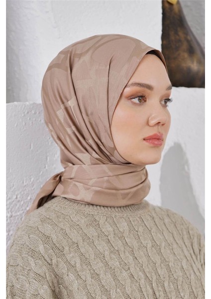 Floş Jakar Stone Sütlü Kahve Şal