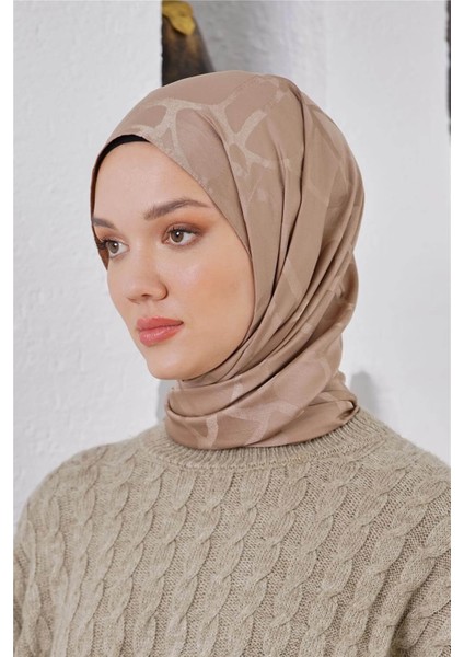 Floş Jakar Stone Sütlü Kahve Şal