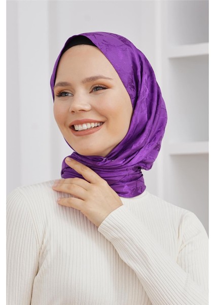 Floş Jakar Mermer Mürdüm Şal