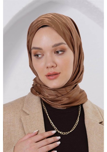 Floş Jakar Zebra Açık Kahve Şal