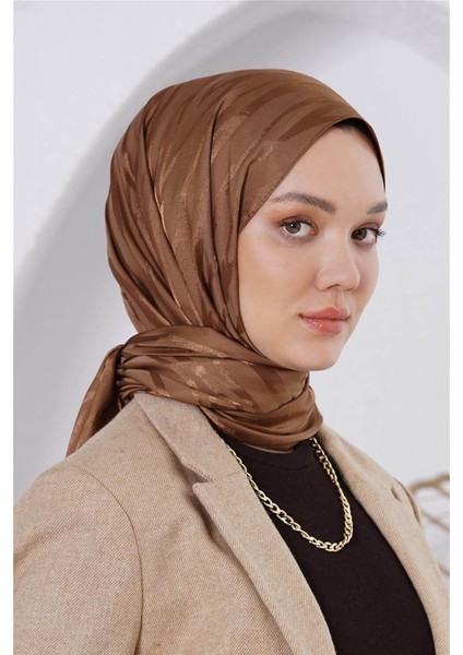 Floş Jakar Zebra Açık Kahve Şal