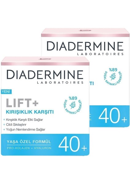 Lift+ Diadermine Krem 40+ Yaşa Özel Gündüz Kremi x 2 Adet