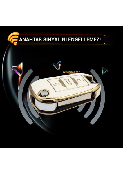 508 301 C-Elysee 3 Buton Sustalı Nano Anahtar Kılıfı Beyaz modelleri