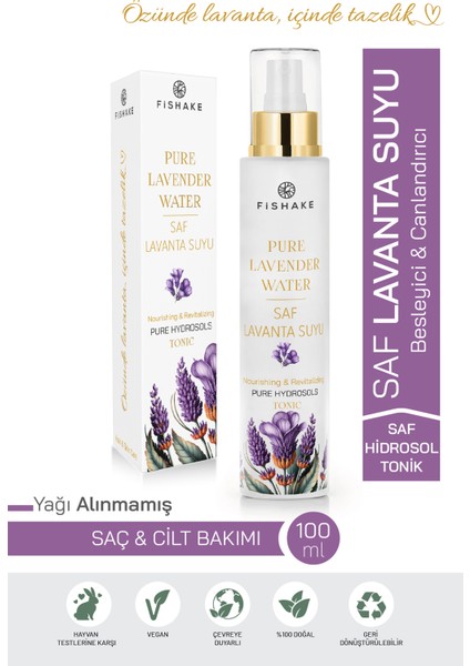 Lavanta Suyu %100 Saf ve Doğal Canlandırıcı ve Besleyici Etkili Tonik Lavanta Hidrosolü 100 ml