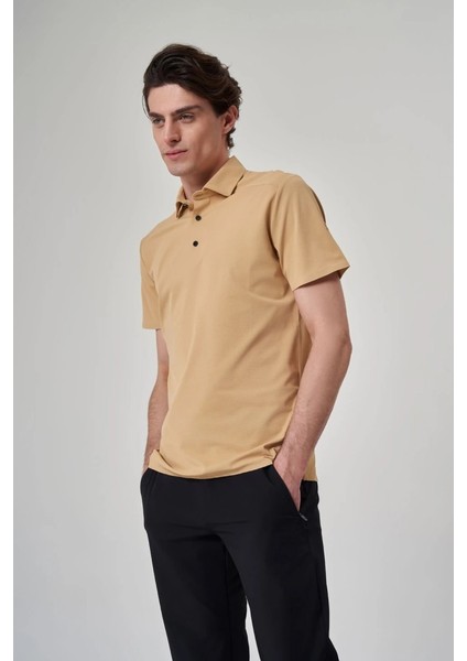 Erkek Hardal Polo Yaka Tişört 1412034
