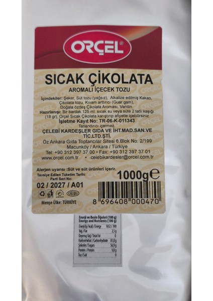 Sıcak Çikolata 1 kg