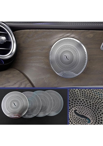 Mercedes W 205 W213 Hoparlör Kapakları Burmester - Krom Kapak Burmester 4 Adet Takım .