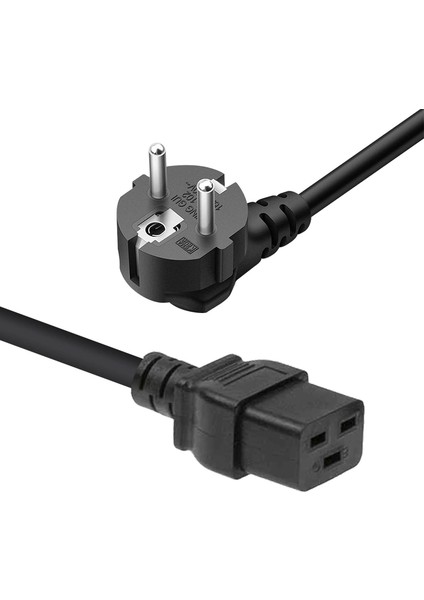 Dikdörtgen Girişli 1.8 Metre C19 Power Kablo