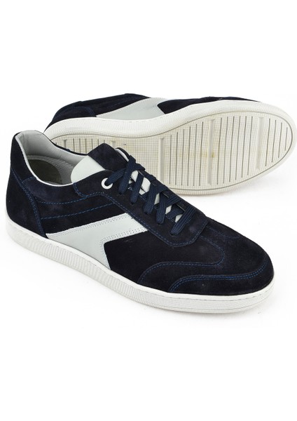 Erkek Deri Sneaker 151983ZX30 Lacivert