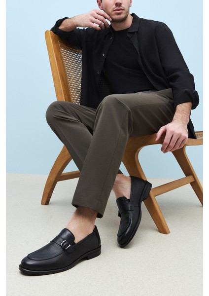 Erkek Deri Ayakkabı 151986Z4073 Siyah