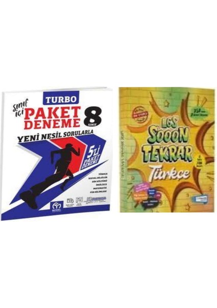 8. Sınıf Turbo 5'li Paket Deneme ve Son Tekrar Türkçe Denemeleri