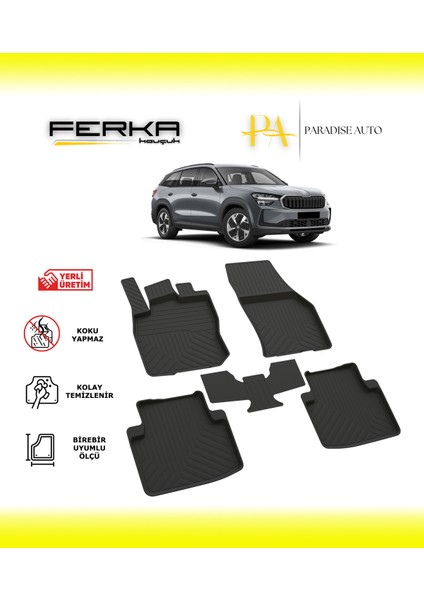 Skoda Kodiaq 2 2024 ve Üstü 4d Havuzlu Paspas