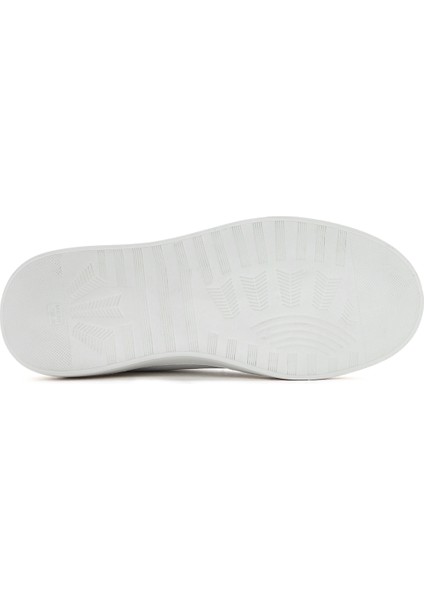 Erkek Beyaz Bağcıklı Deri Sneaker 25SFD7000FT