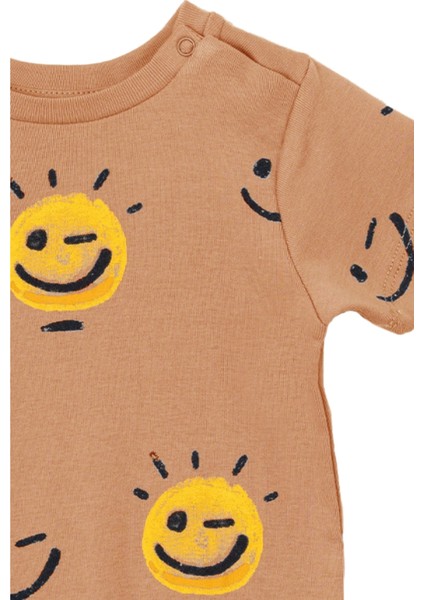 %100 Pamuk Unısex Desenli Interlok Çıtçıtlı 3'lü Badi Set - Bebek Giyim indirimleri