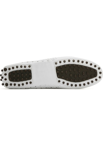 Kadın Beyaz Deri Loafer 25SFD291118 fırsatları