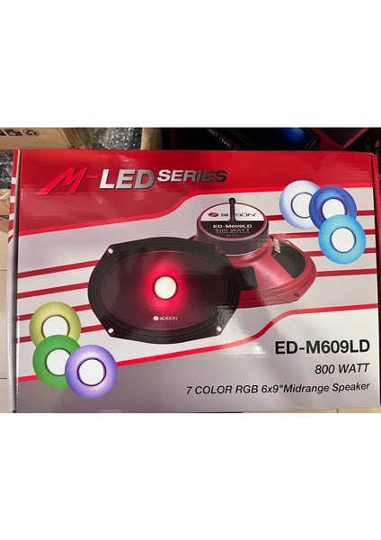 Edison ED-M609LD 6x9 Oval Midrange 800WAT 120 Rms Hoparlör Işıklı