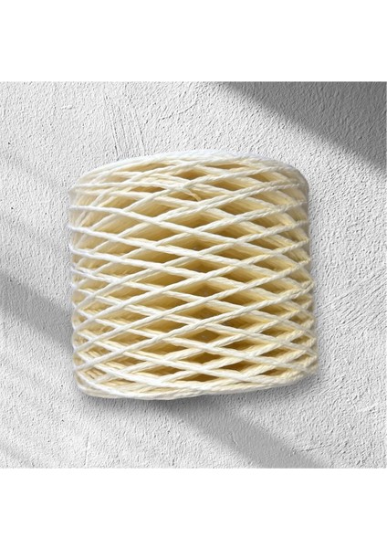 Kağıt İp Çanta, Şapka, Dıy Yapımı (100 gr) G14 Beyaz