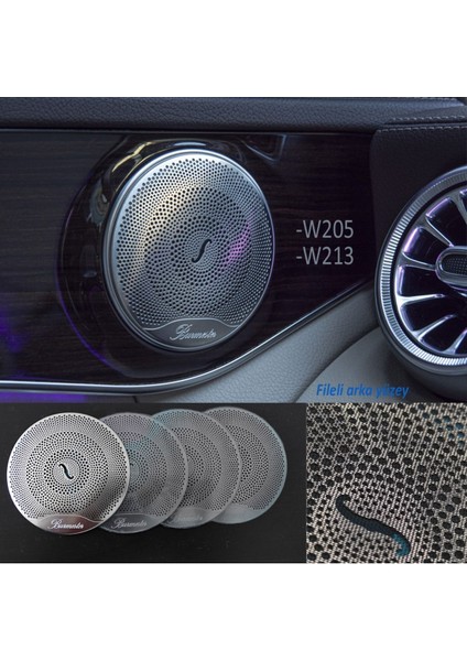 W205 Tweeter Kapakları Burmester - W205 Aksesuar Krom Anahtar