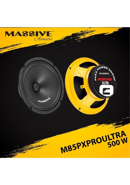 Ms M85PXPRO Ultra 20CM Midrange 500W 200RMS Ayna Süs Hediyeli