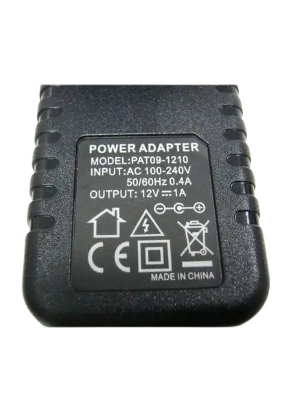 12V 1A Modem ve Arduino Uyumlu Plastik Kasa Priz Tipi Adaptör PAT09-1210