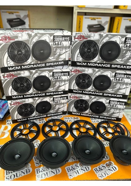 16 cm 2 Takim Midrange 4 Adet 300 Wat 100 Rms Kapakli
