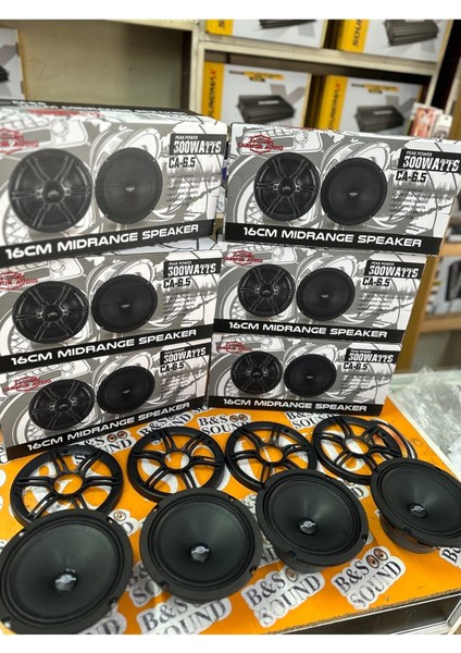 16 cm 2 Takim Midrange 4 Adet 300 Wat 100 Rms Kapakli