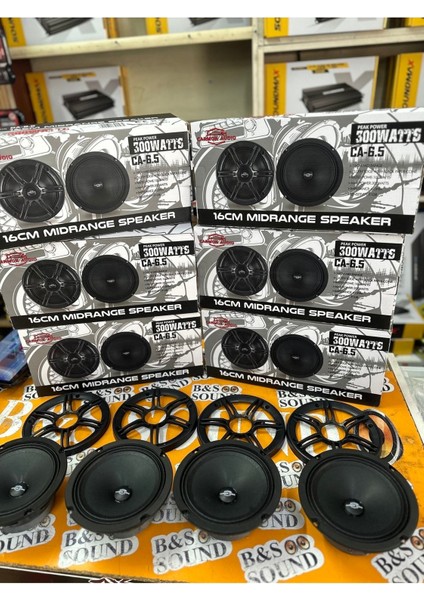 16 cm 2 Takim Midrange 4 Adet 300 Wat 100 Rms Kapakli