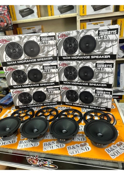 16 cm 2 Takim Midrange 4 Adet 300 Wat 100 Rms Kapakli