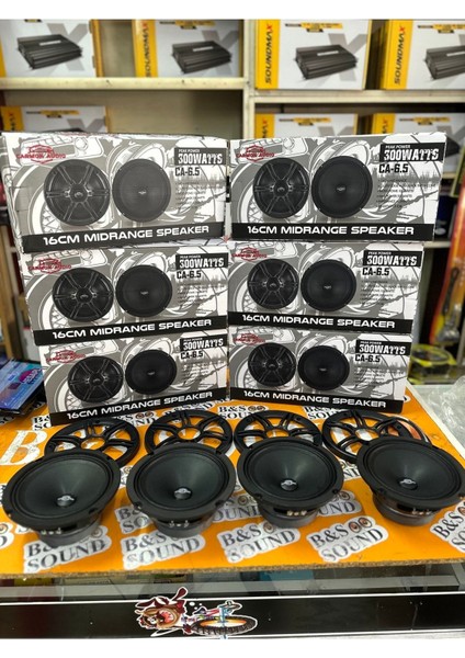16 cm 2 Takim Midrange 4 Adet 300 Wat 100 Rms Kapakli
