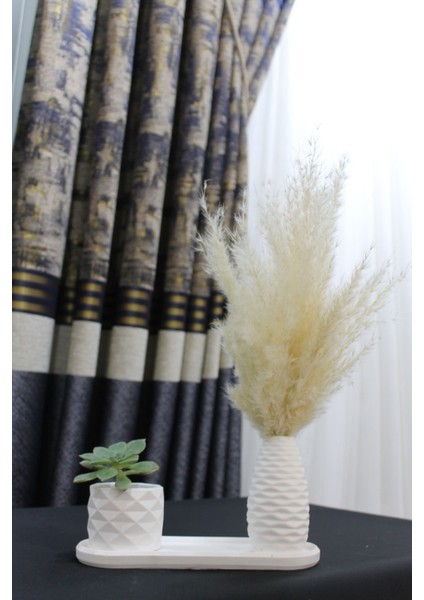 Modern Beyaz Beton Pampas Vazosu Seti fırsatları