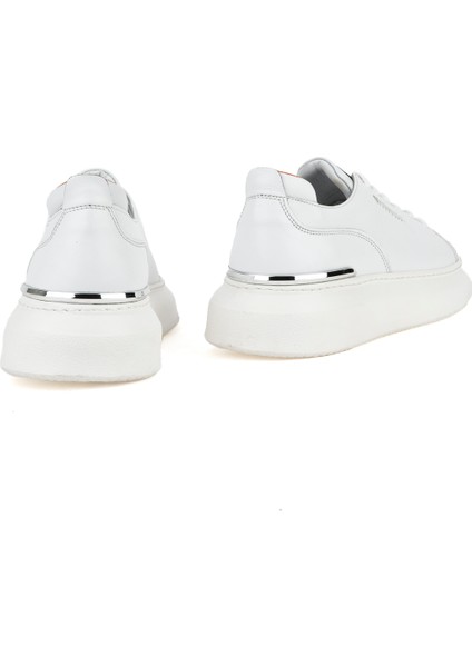 Erkek Deri Sneaker 151987Z024 Beyaz