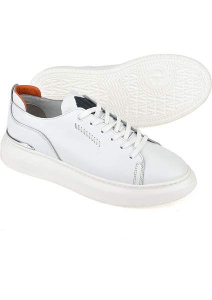 Erkek Deri Sneaker 151987Z024 Beyaz