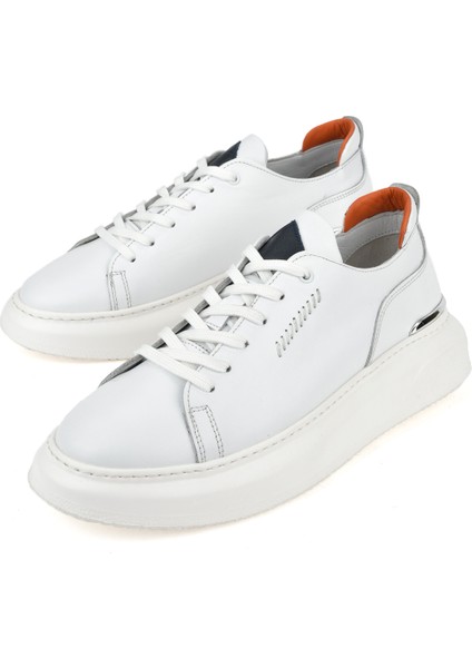 Erkek Deri Sneaker 151987Z024 Beyaz