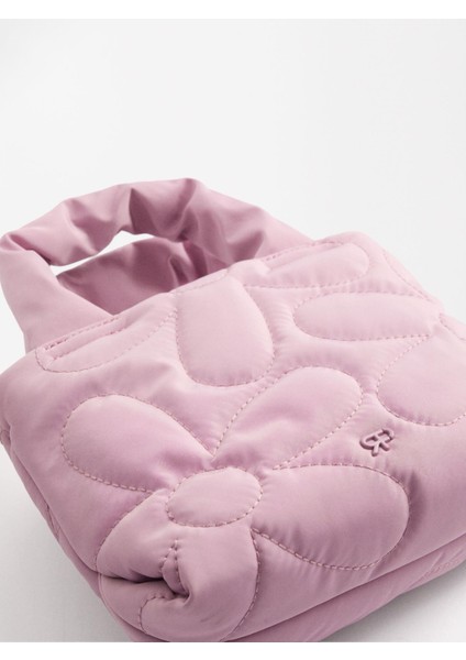 Kapitone Teknik Kumaş Tote Çanta